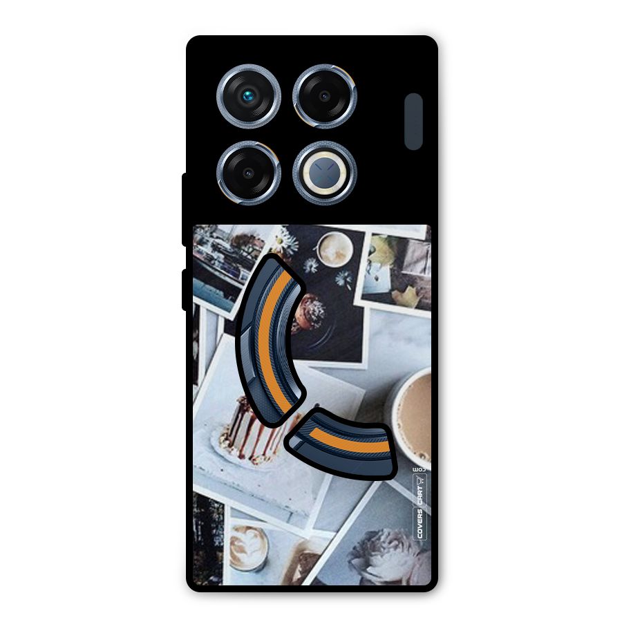 Pictures Coffee Metal Back Case for Infinix GT 20 Pro