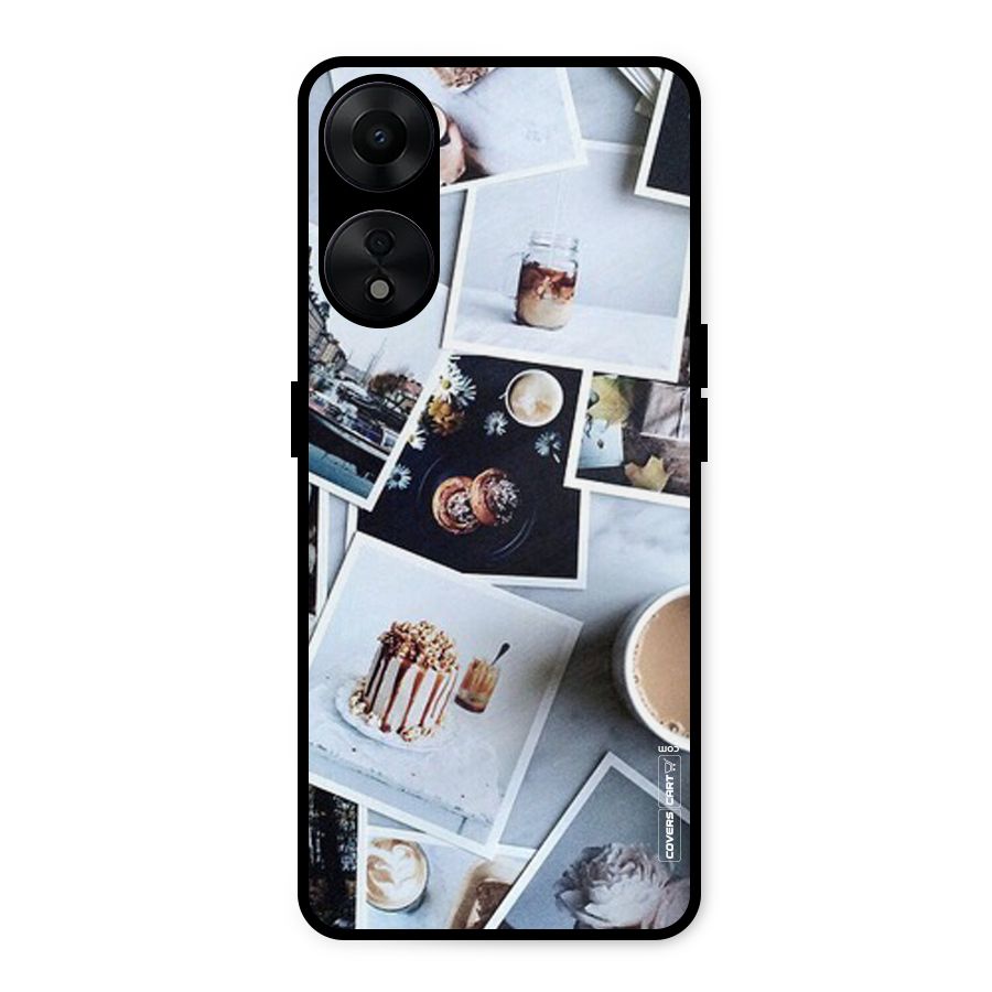 Pictures Coffee Metal Back Case for Oppo A78 5G
