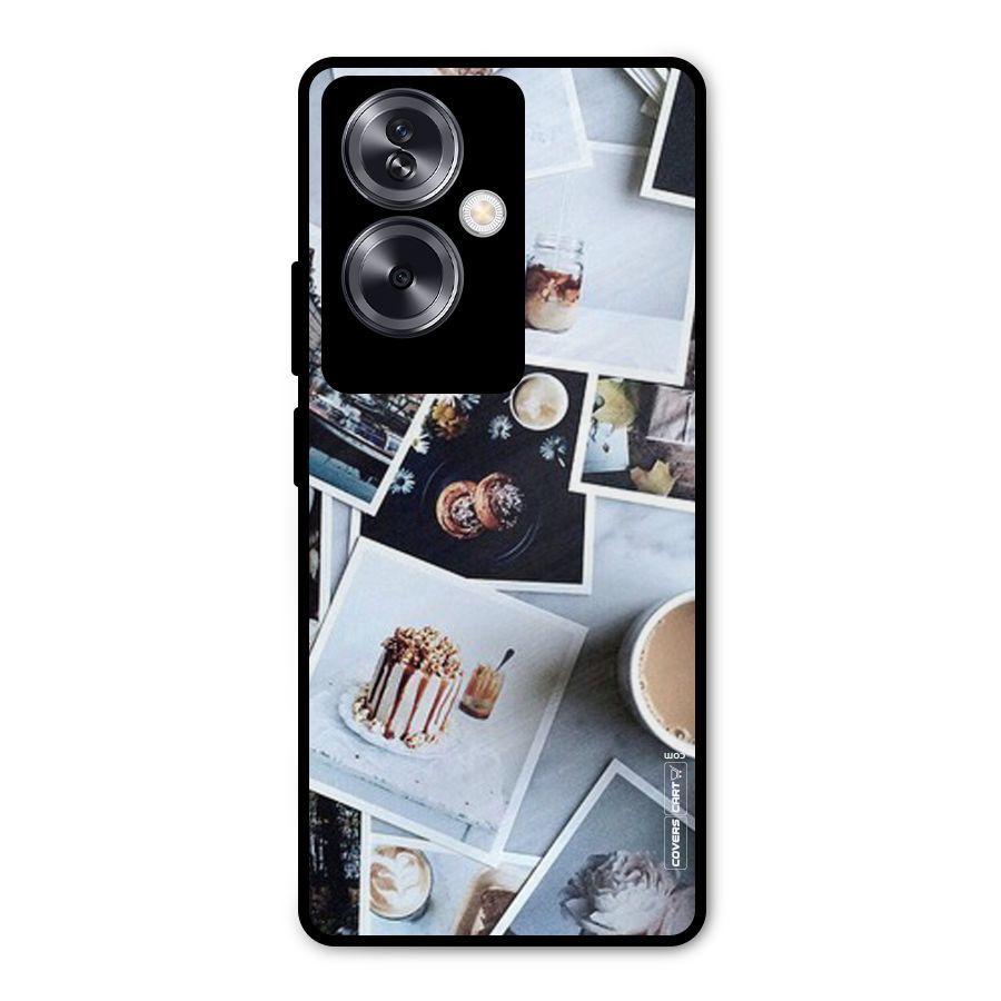 Pictures Coffee Metal Back Case for Oppo A79 5G