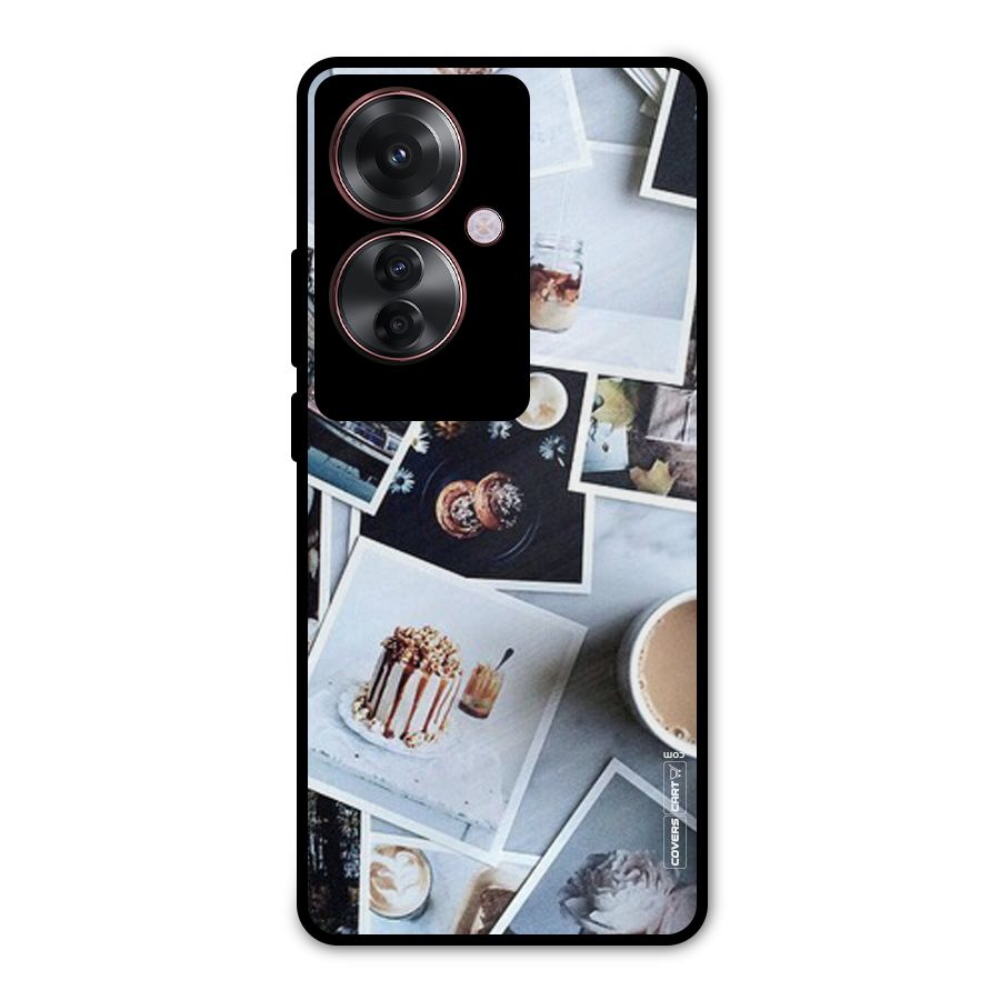 Pictures Coffee Metal Back Case for Oppo F25 Pro