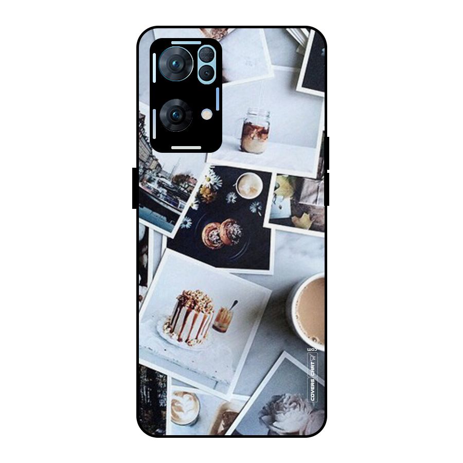 Pictures Coffee Metal Back Case for Oppo Reno7 Pro 5G