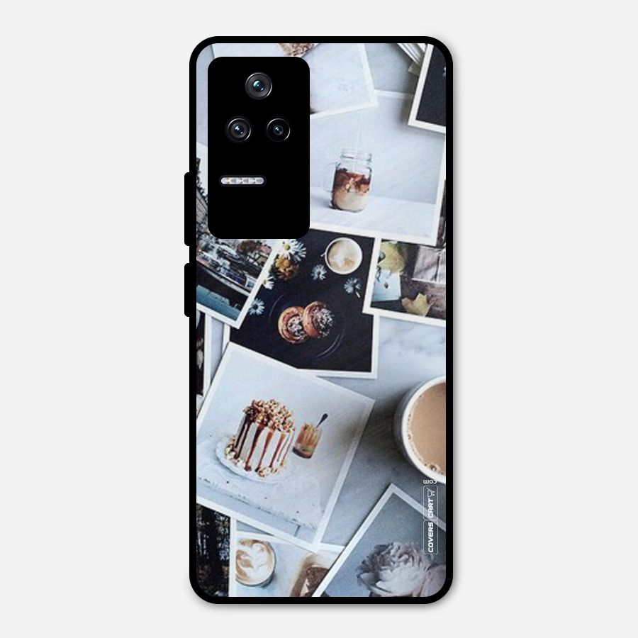 Pictures Coffee Metal Back Case for Poco F4 5G