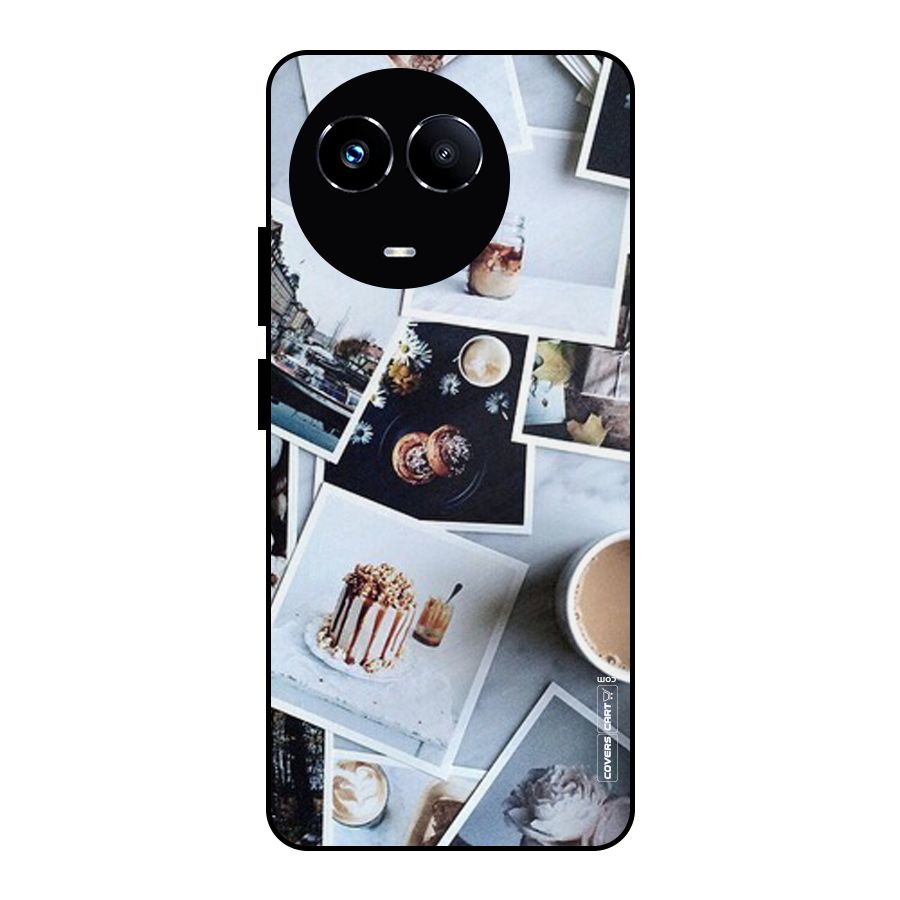 Pictures Coffee Metal Back Case for Realme 11X