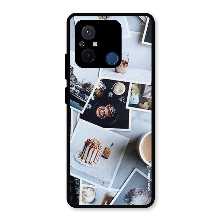 Pictures Coffee Metal Back Case for Redmi 12C