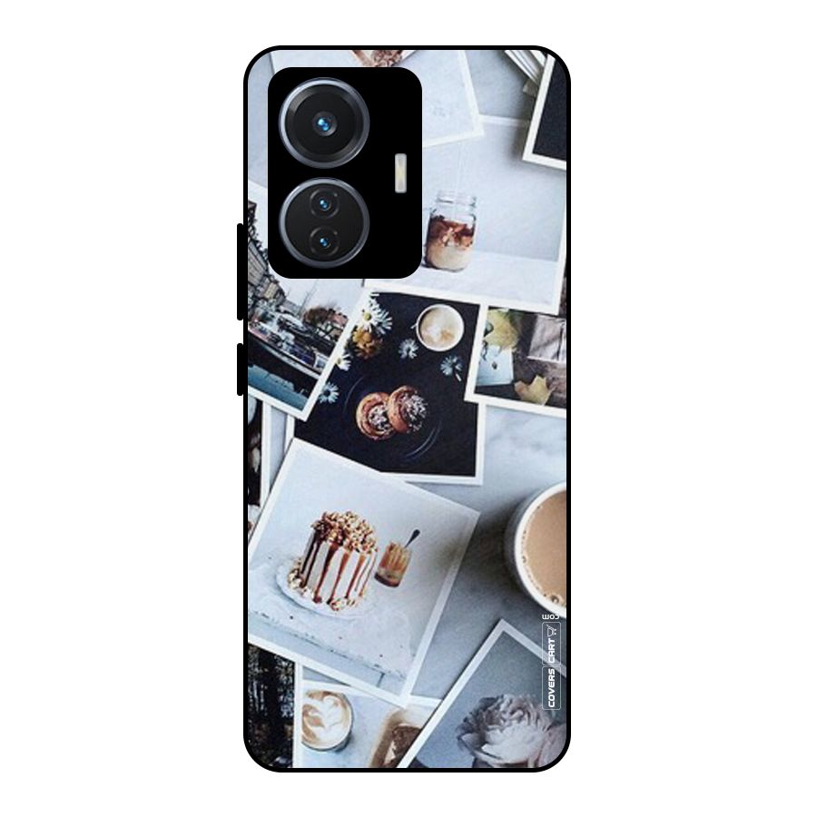 Pictures Coffee Metal Back Case for Vivo T1 44W