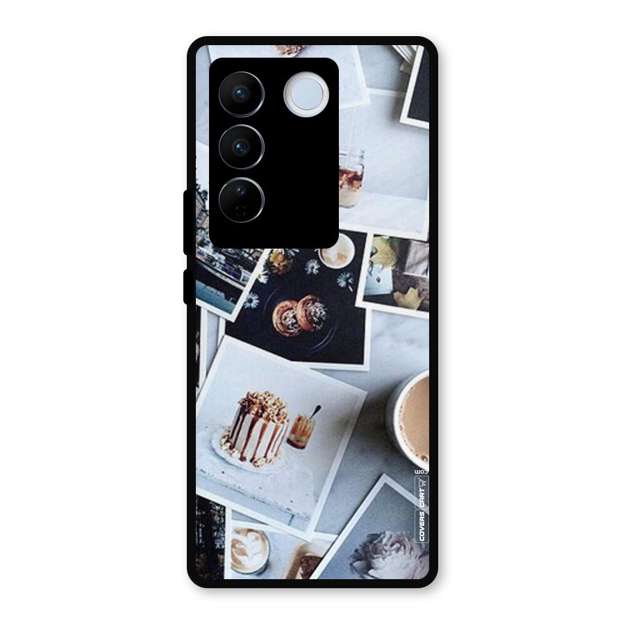Pictures Coffee Metal Back Case for Vivo V27