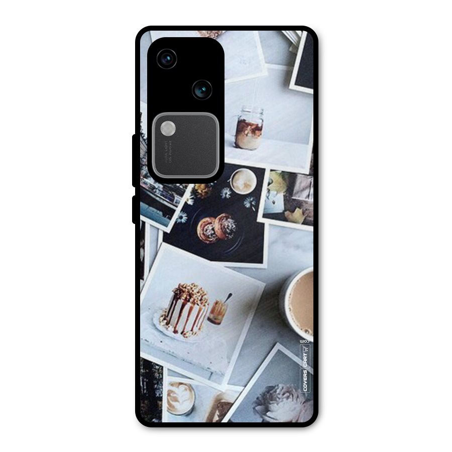 Pictures Coffee Metal Back Case for Vivo V30 Pro