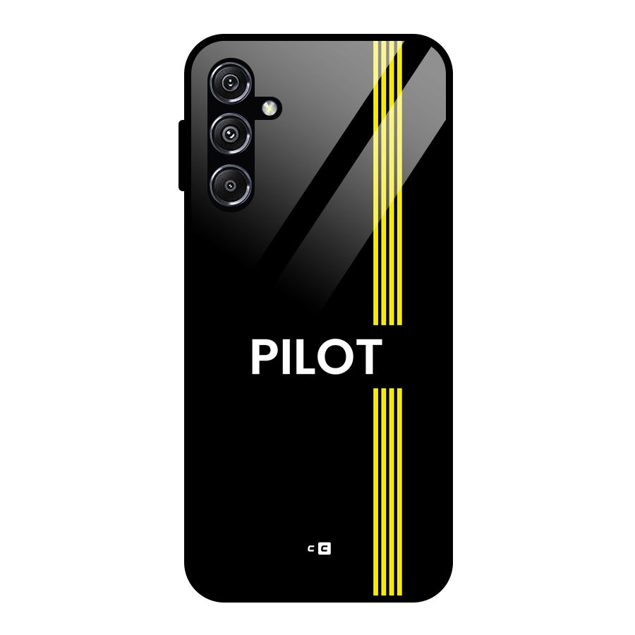 Pilot Stripes Glass Back Case for Galaxy M34 5G