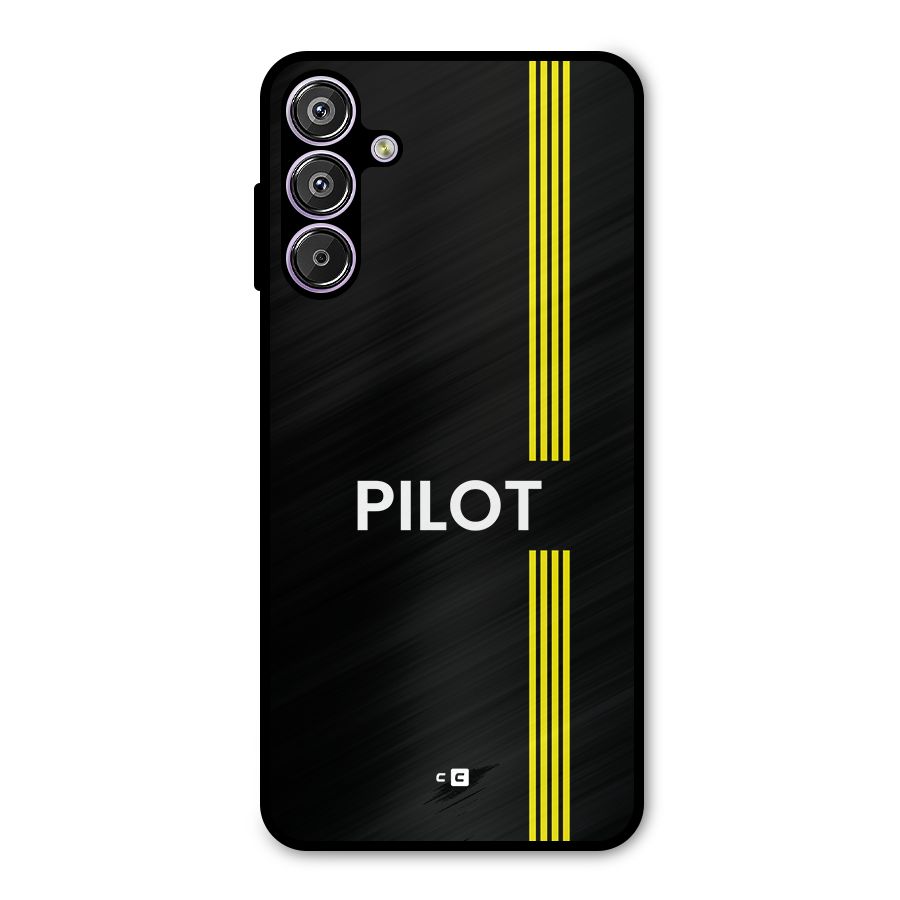 Pilot Stripes Metal Back Case for Galaxy M15