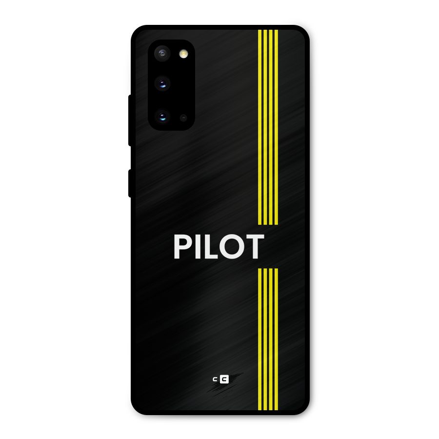 Pilot Stripes Metal Back Case for Galaxy S20
