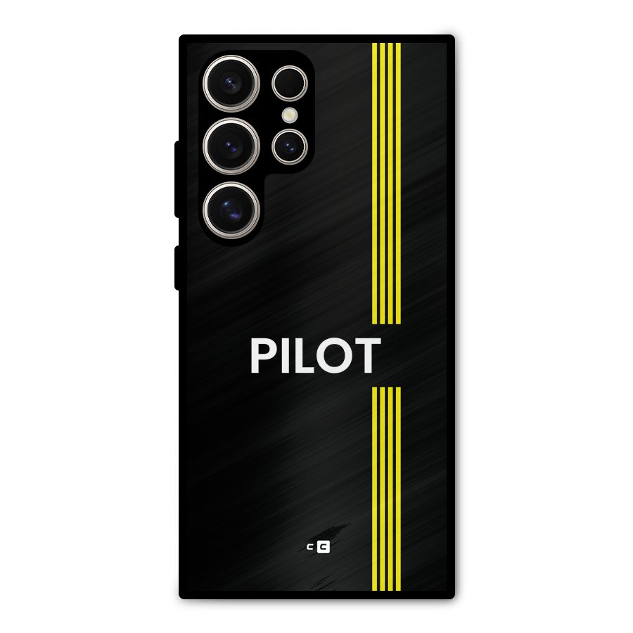 Pilot Stripes Metal Back Case for Galaxy S24 Ultra
