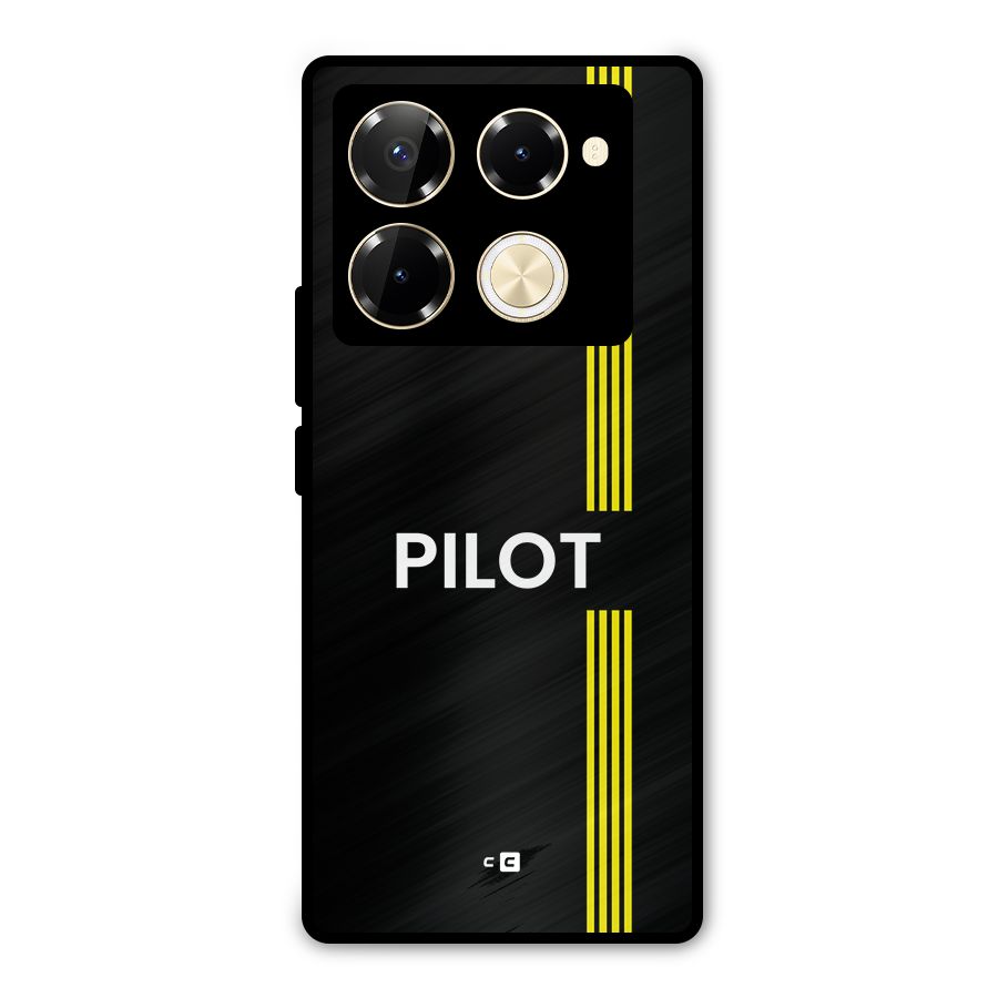 Pilot Stripes Metal Back Case for Infinix Note 40 Pro Plus