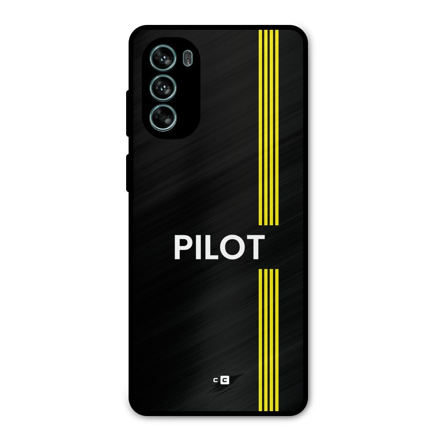 Pilot Stripes Metal Back Case for Moto G62