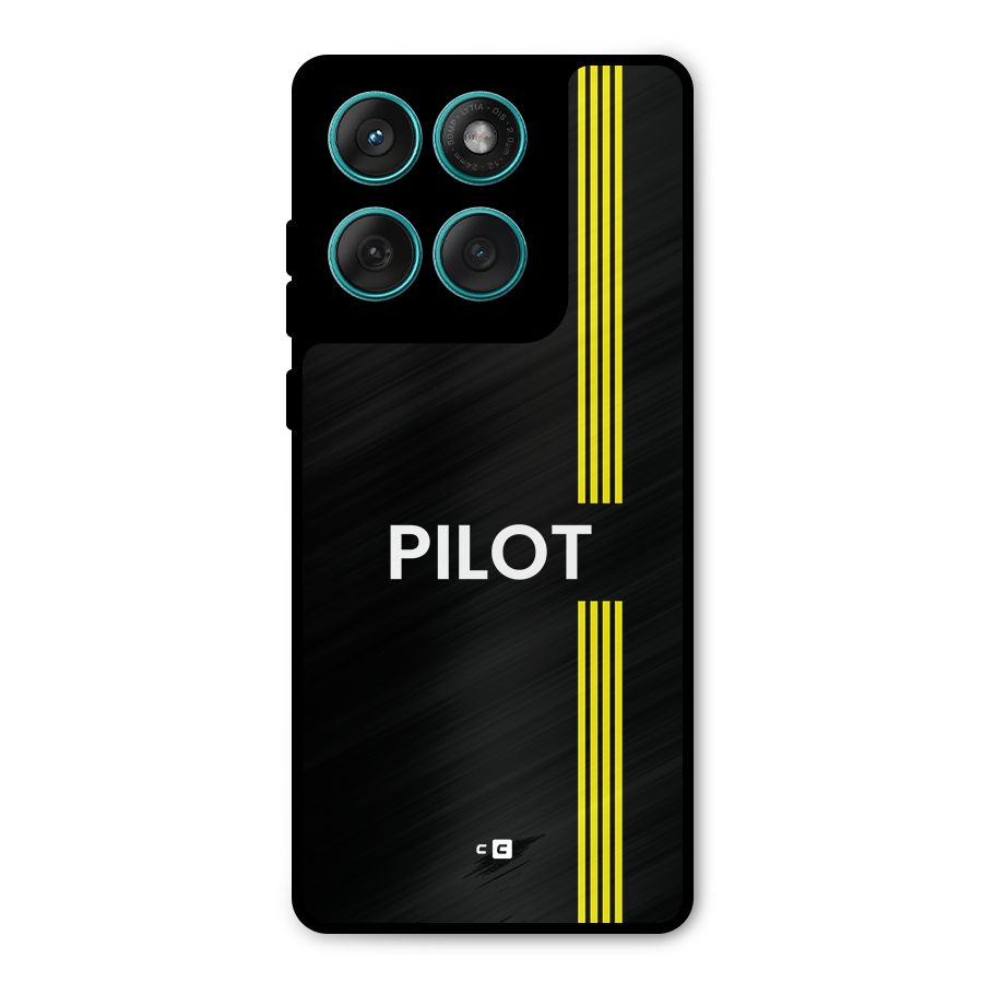 Pilot Stripes Metal Back Case for Motorola Edge 60 Fusion