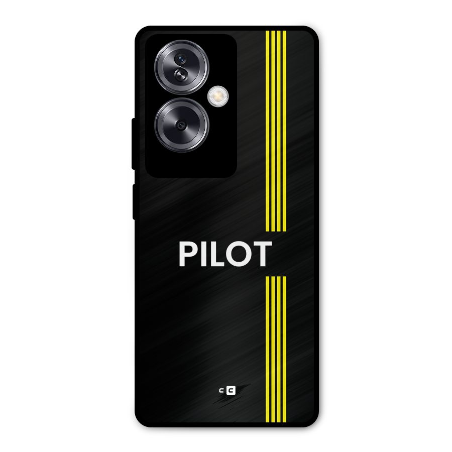 Pilot Stripes Metal Back Case for Oppo A79 5G