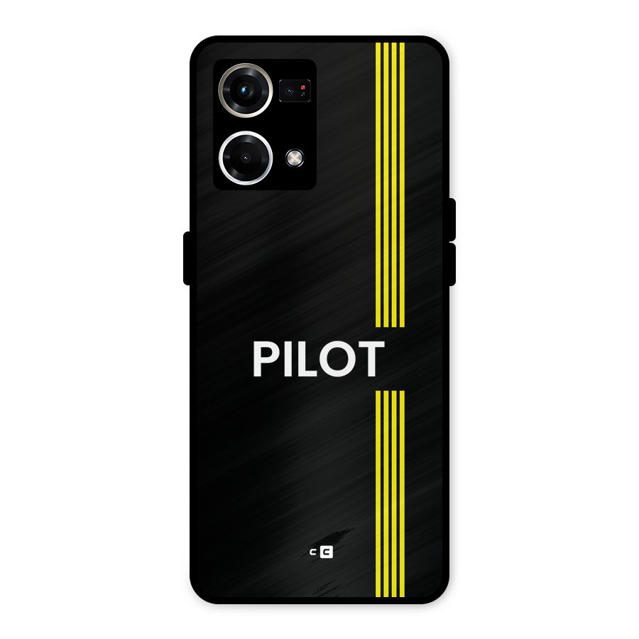 Pilot Stripes Metal Back Case for Oppo F21 Pro 4G
