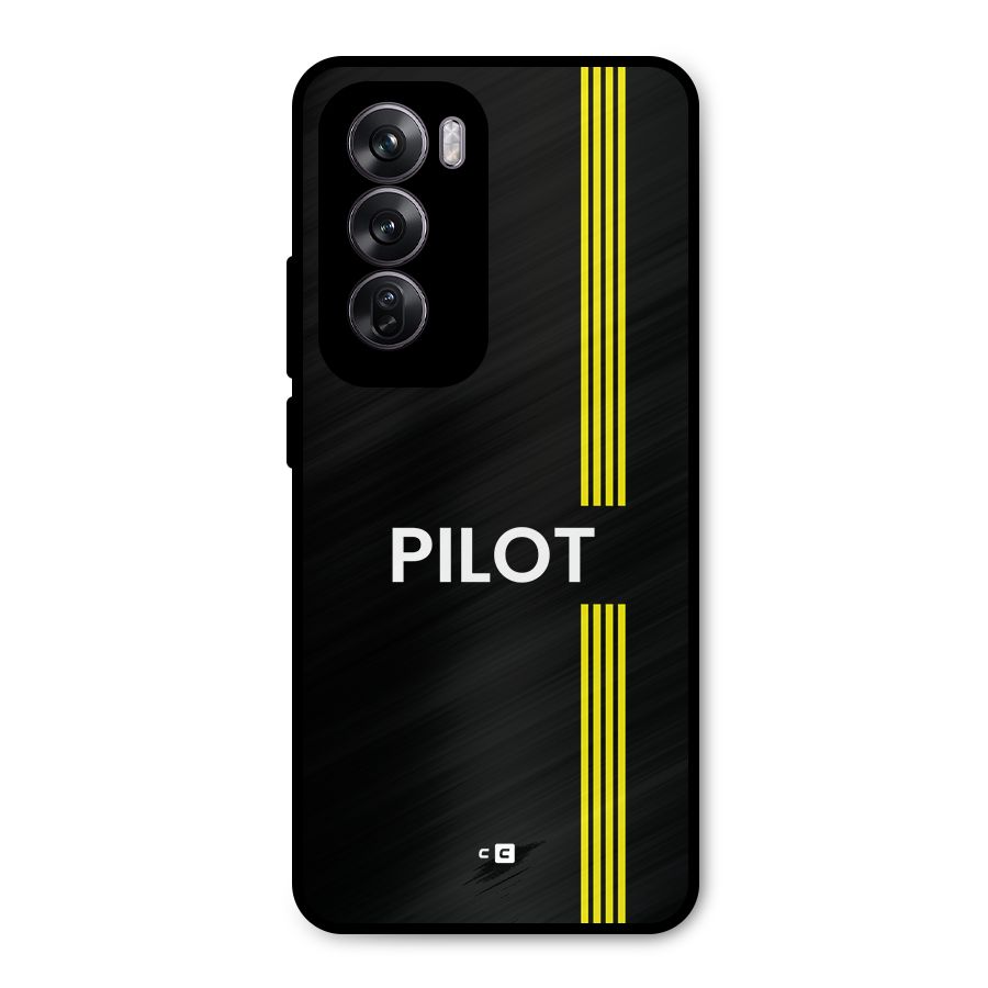Pilot Stripes Metal Back Case for Oppo Reno12 Pro