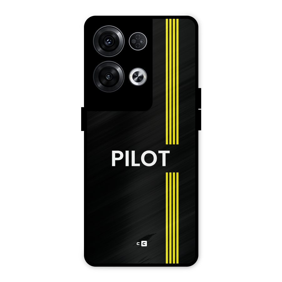 Pilot Stripes Metal Back Case for Oppo Reno8 Pro 5G