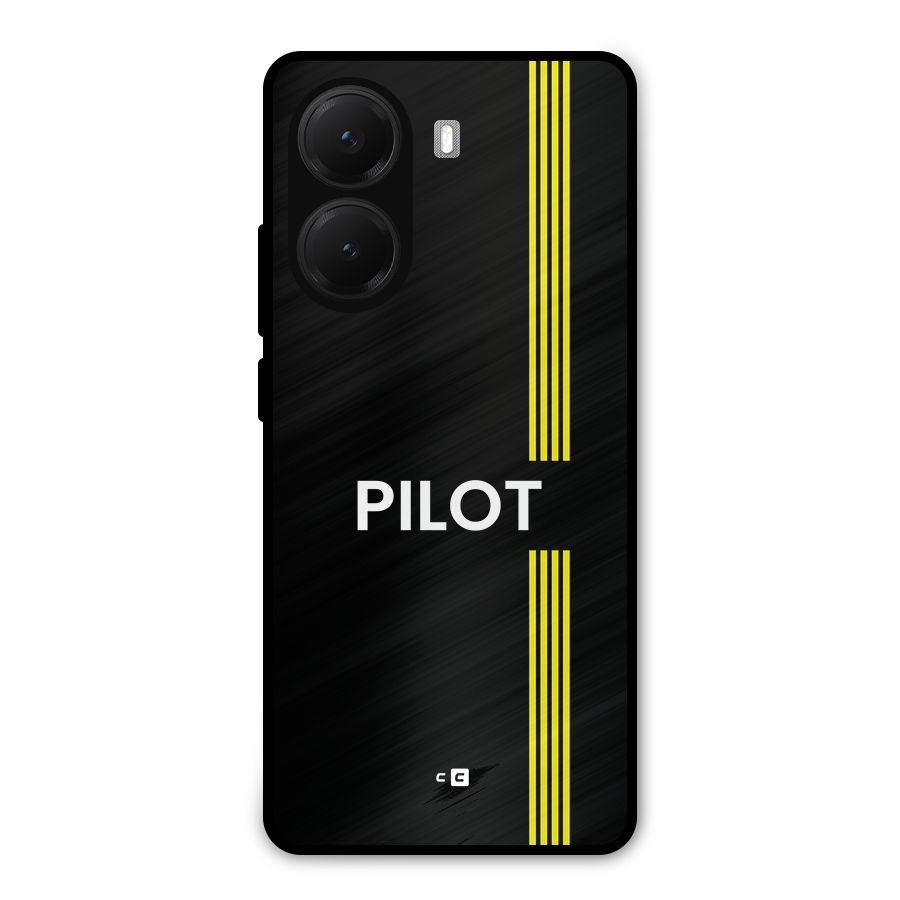 Pilot Stripes Metal Back Case for Poco X7 Pro