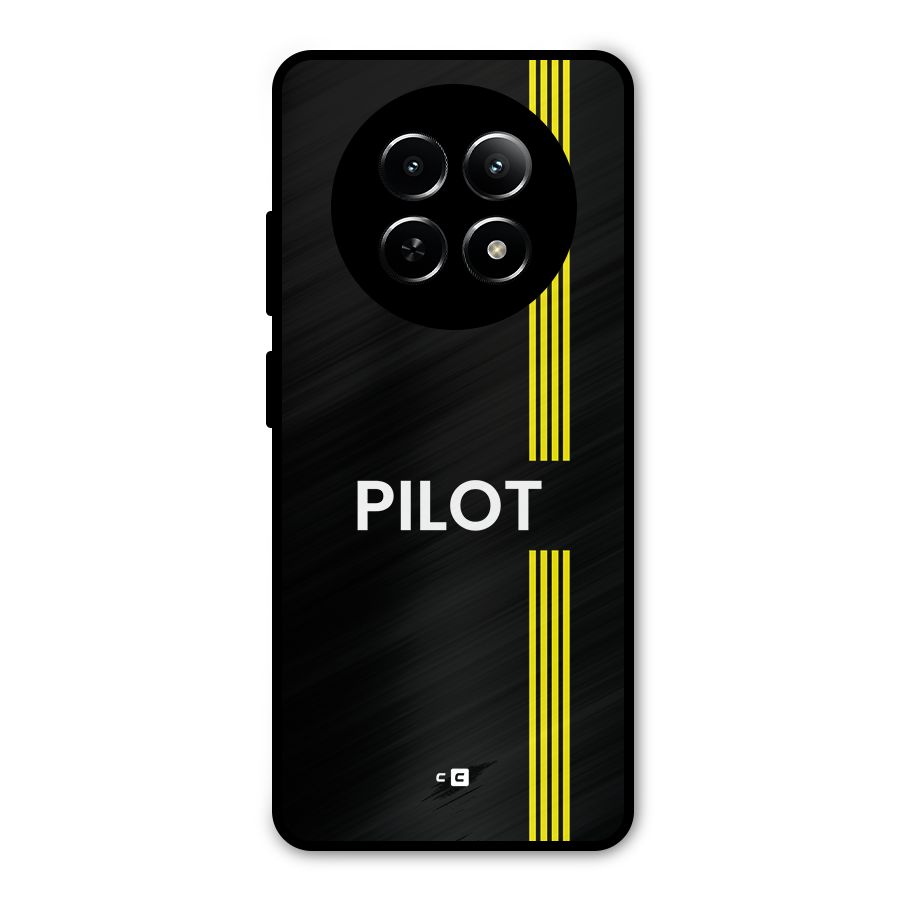 Pilot Stripes Metal Back Case for Realme 12x 5G