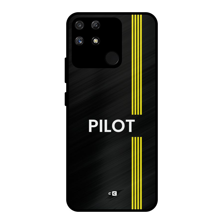 Pilot Stripes Metal Back Case for Realme Narzo 50A