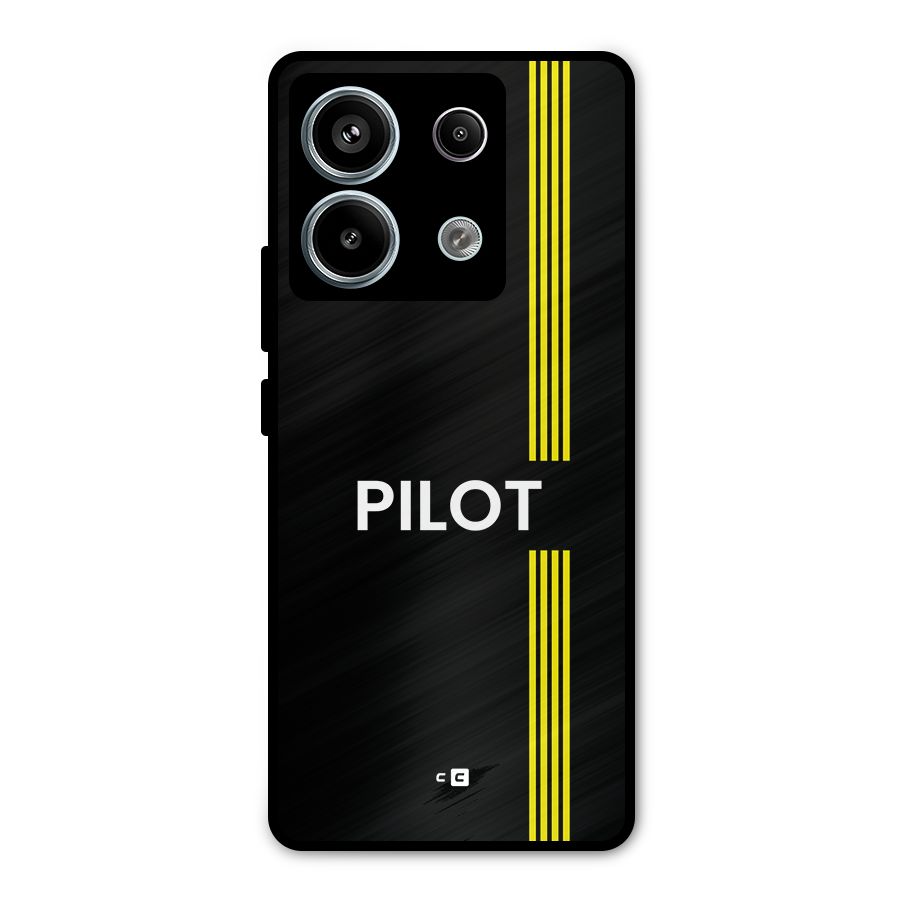 Pilot Stripes Metal Back Case for Redmi Note 13 Pro 5G