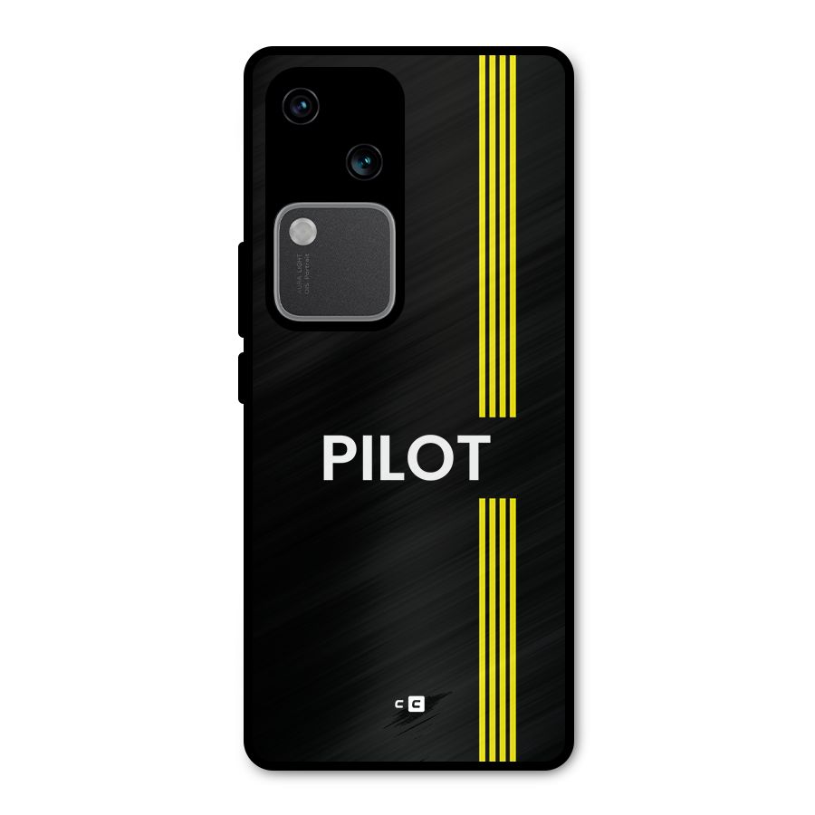 Pilot Stripes Metal Back Case for Vivo V30