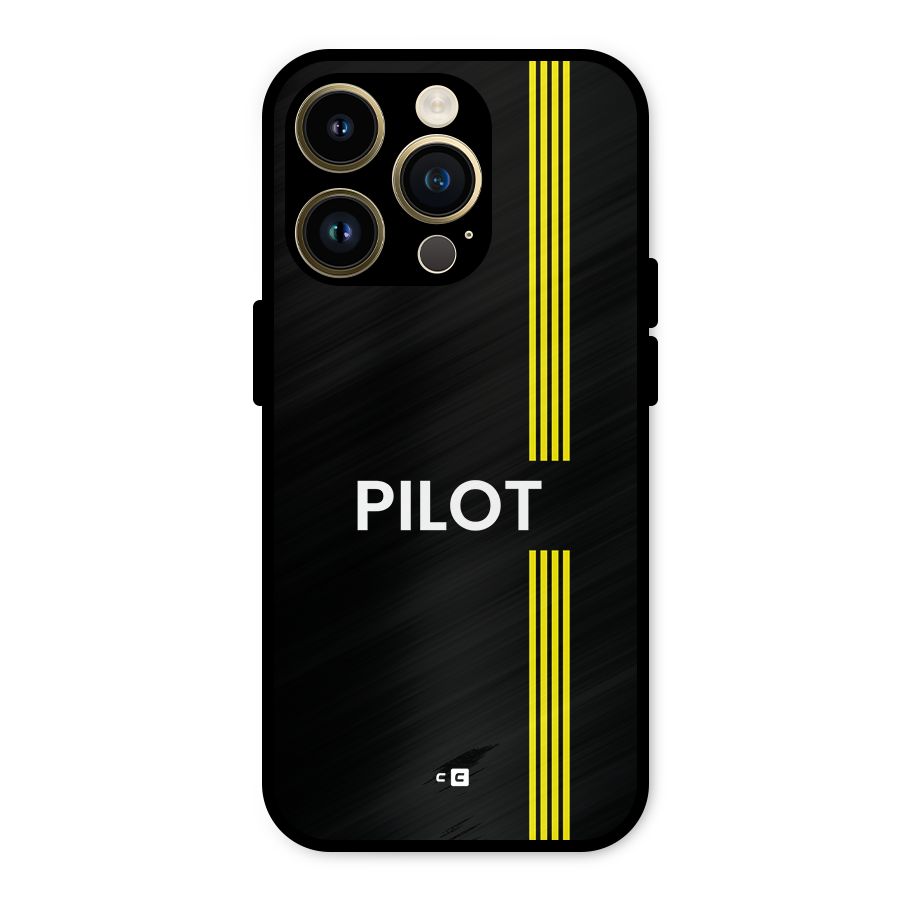 Pilot Stripes Metal Back Case for iPhone 14 Pro