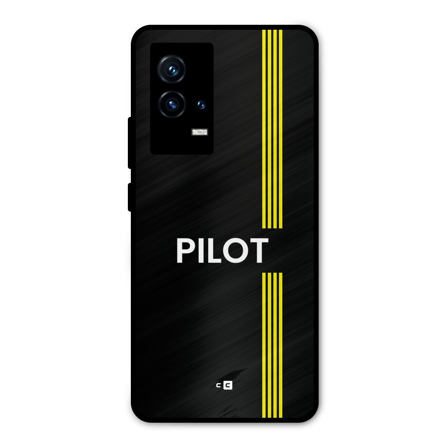 Pilot Stripes Metal Back Case for iQOO 9 5G