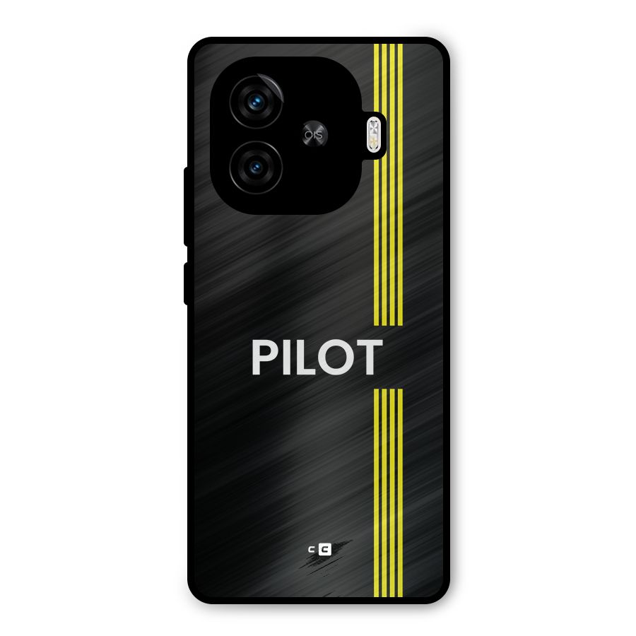 Pilot Stripes Metal Back Case for iQOO Z9 Turbo