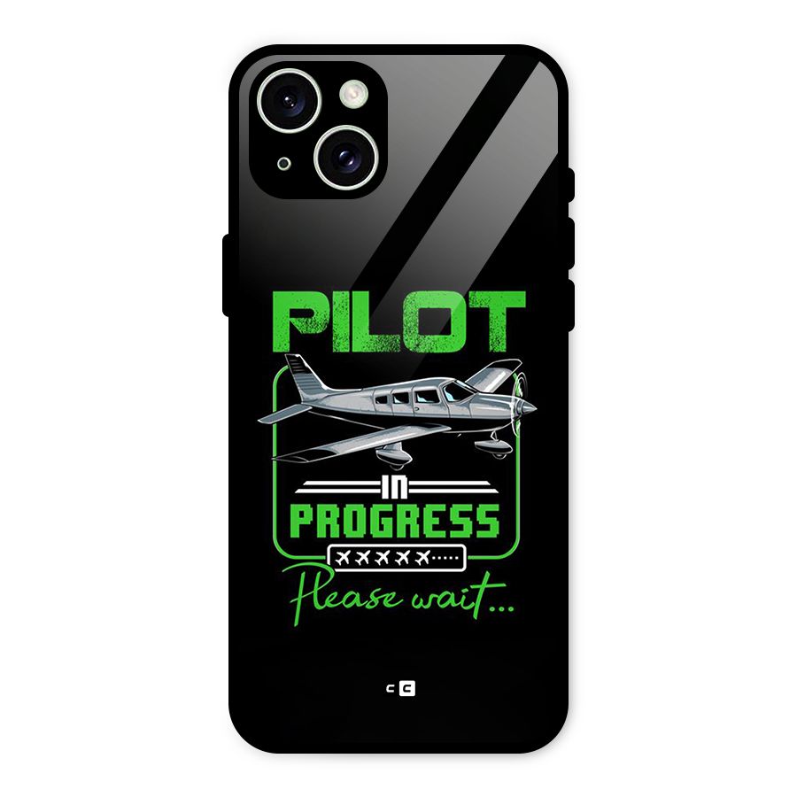 Pilot in Progress Glass Back Case for iPhone 15 Plus