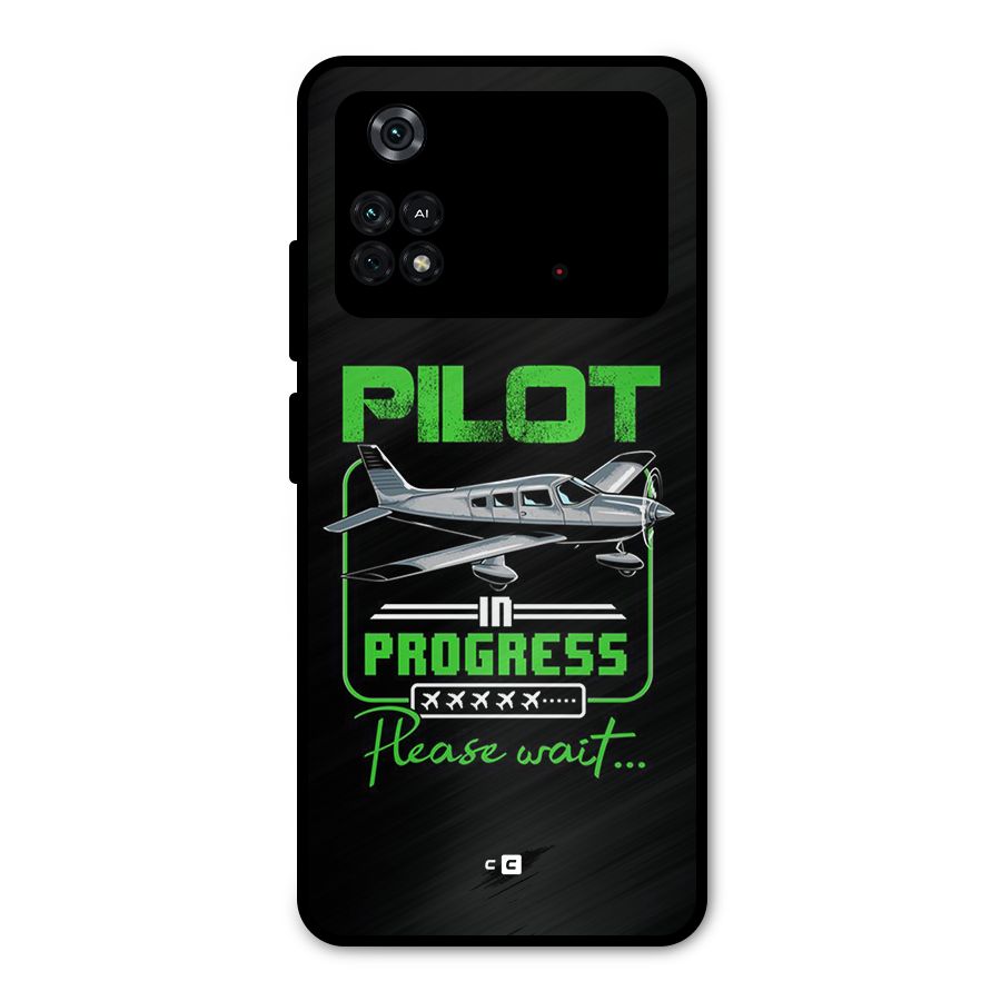 Pilot in Progress Metal Back Case for Poco M4 Pro 4G
