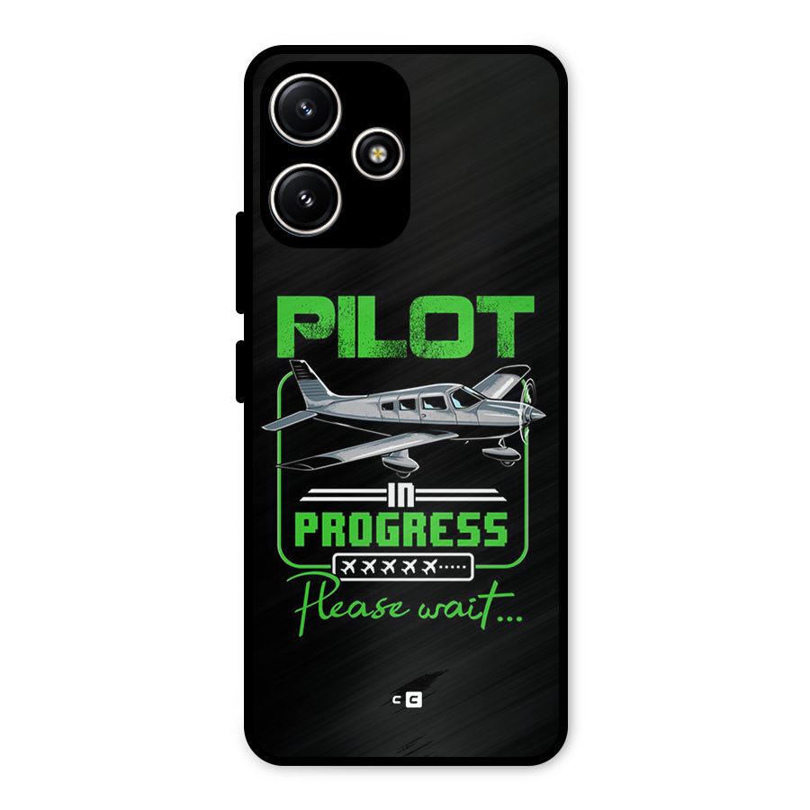 Pilot in Progress Metal Back Case for Redmi 12 5G