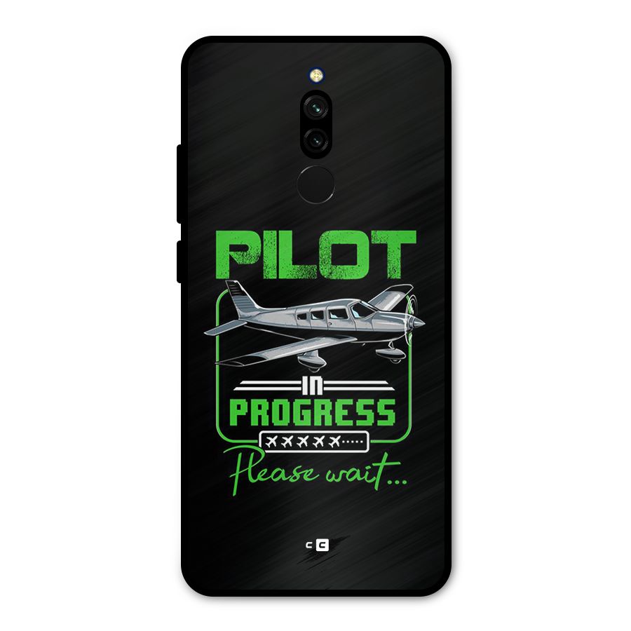 Pilot in Progress Metal Back Case for Redmi 8
