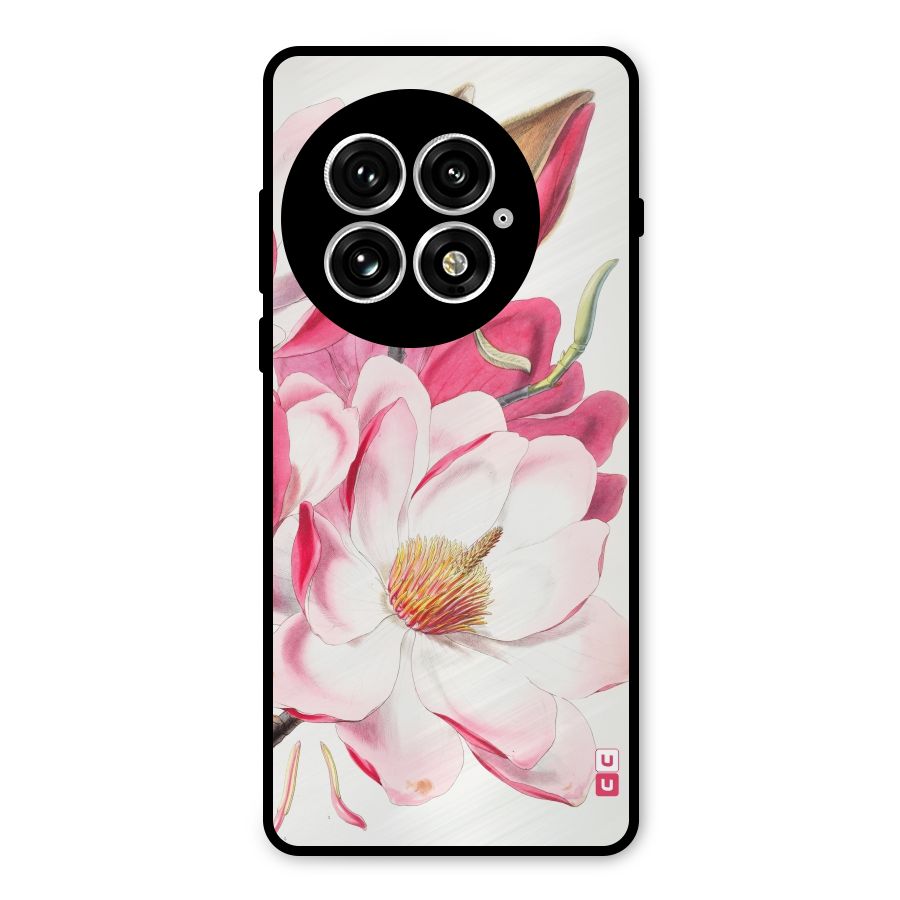 Pink Beautiful Flower Metal Back Case for OnePlus 13