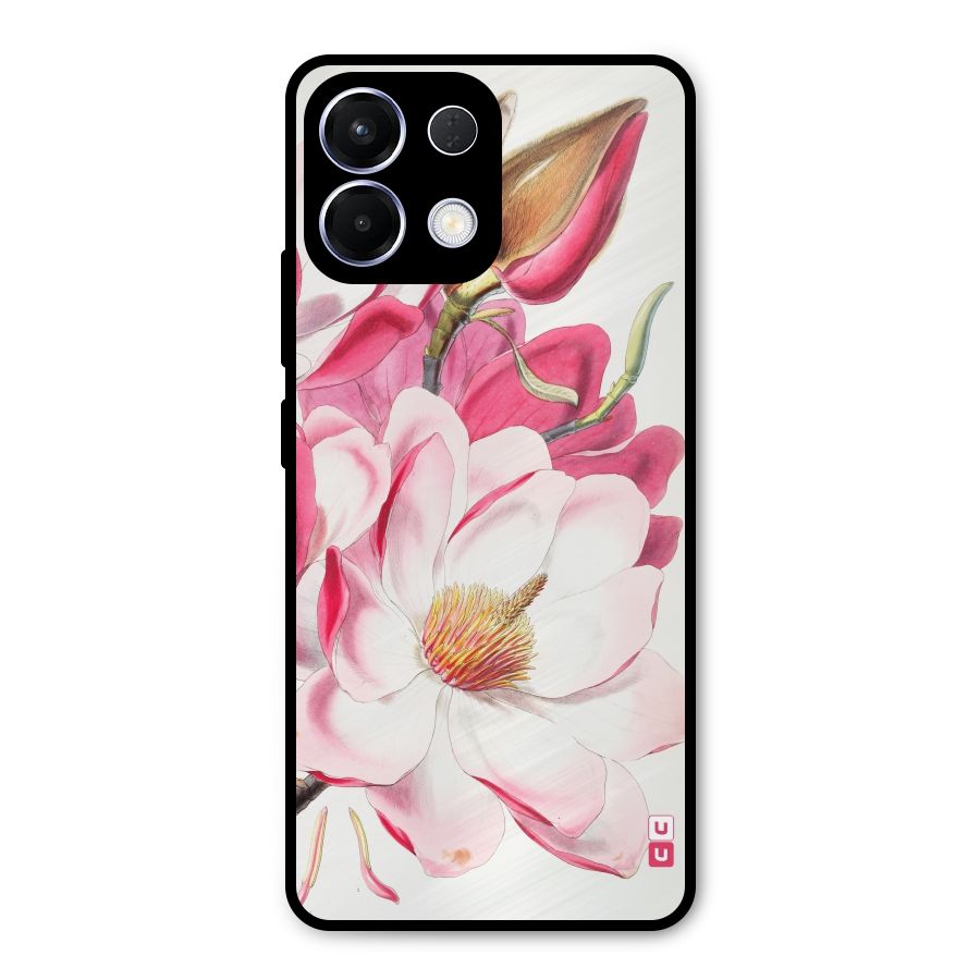 Pink Beautiful Flower Metal Back Case for Oppo K13