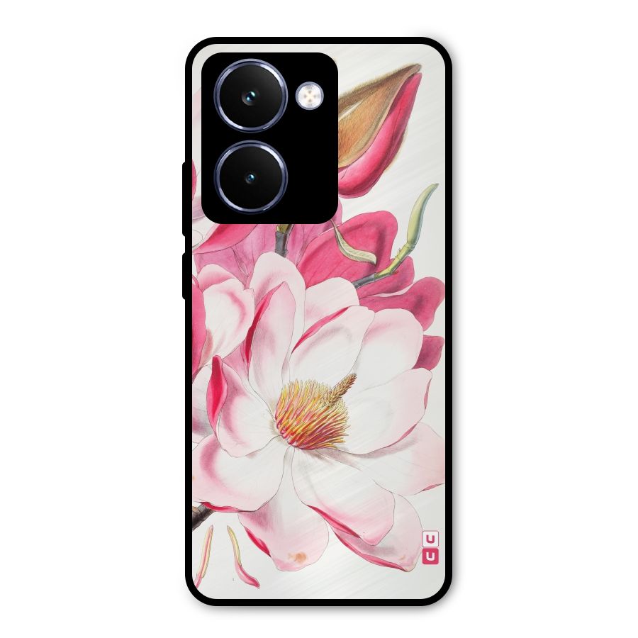 Pink Beautiful Flower Metal Back Case for Realme P3 Ultra