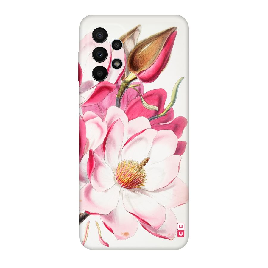 Pink Beautiful Flower Original Polycarbonate Back Case for Galaxy A23
