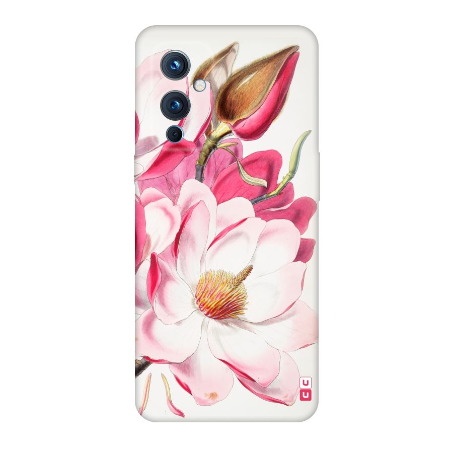 Pink Beautiful Flower Original Polycarbonate Back Case for OnePlus 9