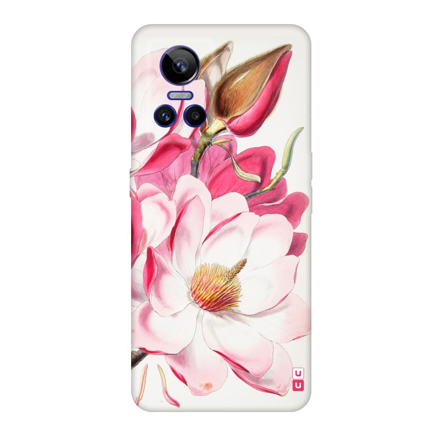 Pink Beautiful Flower Original Polycarbonate Back Case for Realme GT Neo 3