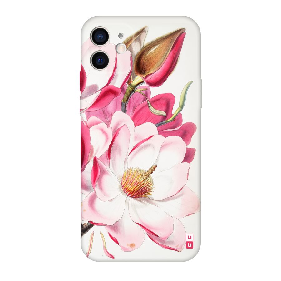 Pink Beautiful Flower Original Polycarbonate Back Case for iPhone 12