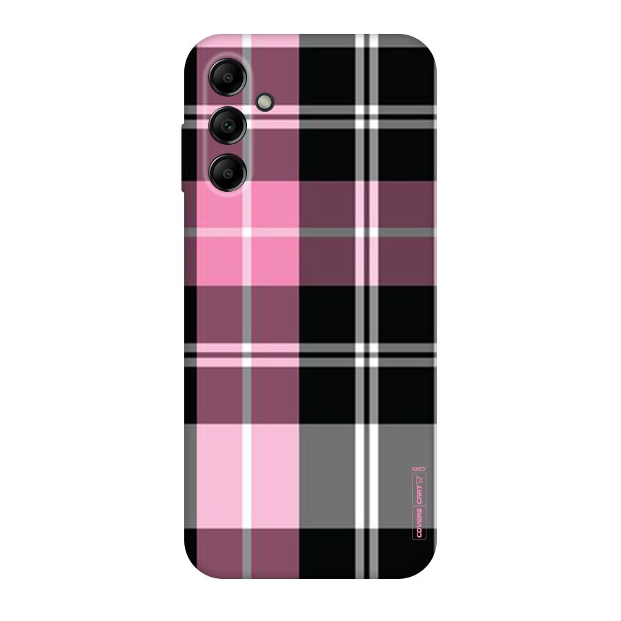 Pink Black Check Original Polycarbonate Back Case for Galaxy A14 5G