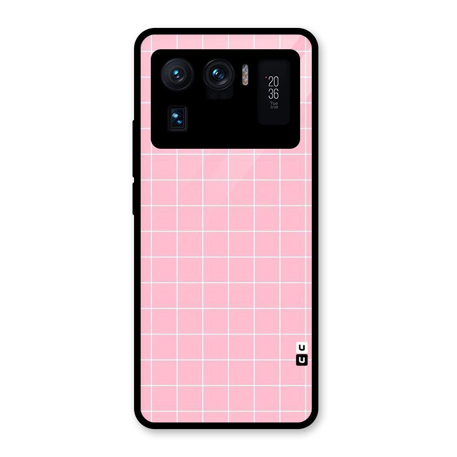 Pink Checks Glass Back Case for Mi 11 Ultra