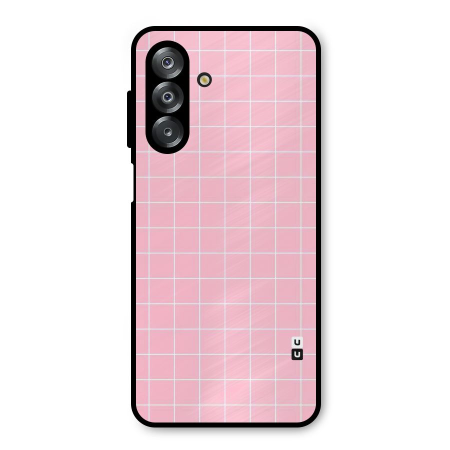 Pink Checks Metal Back Case for Galaxy A26