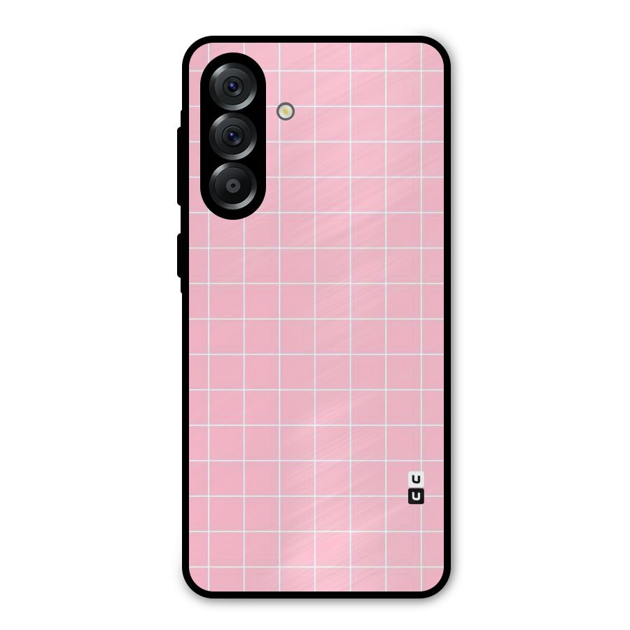 Pink Checks Metal Back Case for Galaxy A56