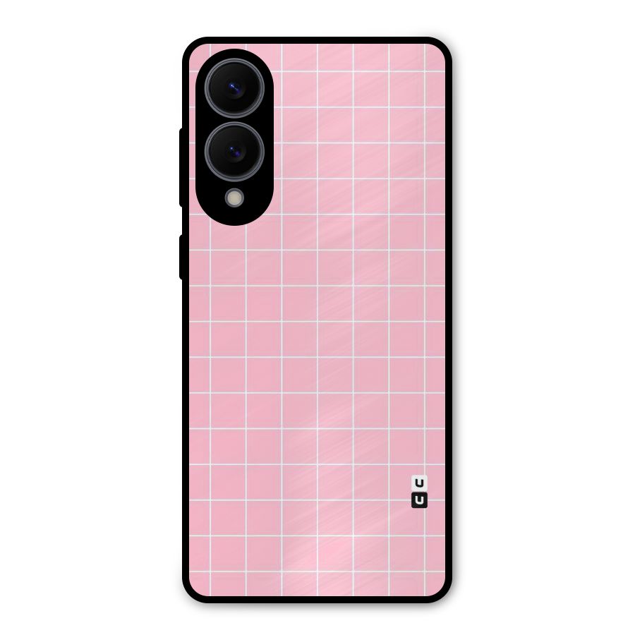 Pink Checks Metal Back Case for Galaxy S25 Edge