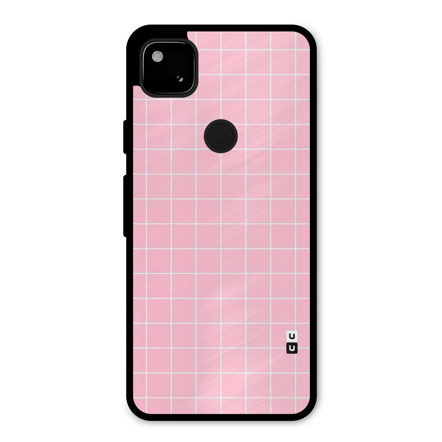 Pink Checks Metal Back Case for Google Pixel 4a