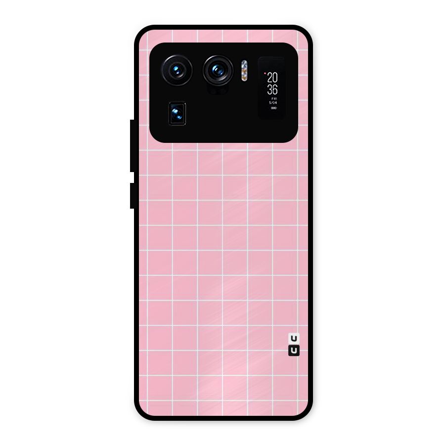Pink Checks Metal Back Case for Mi 11 Ultra