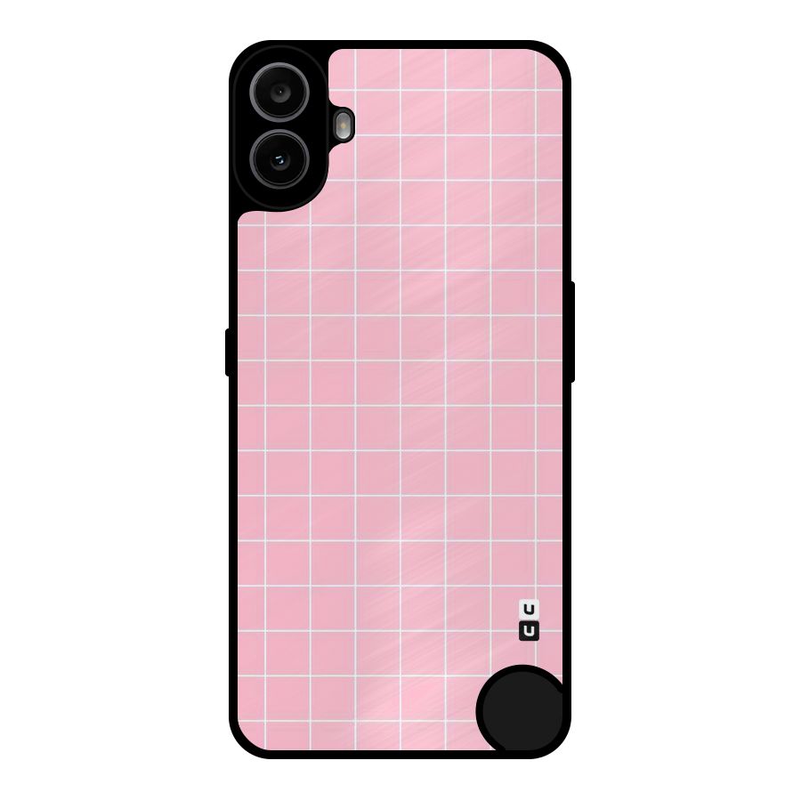 Pink Checks Metal Back Case for Nothing CMF Phone 1