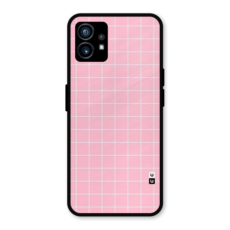 Pink Checks Metal Back Case for Nothing Phone 1